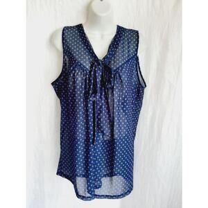 Women's Urban Girl Blue Polka Dot Blouse Size 1X
